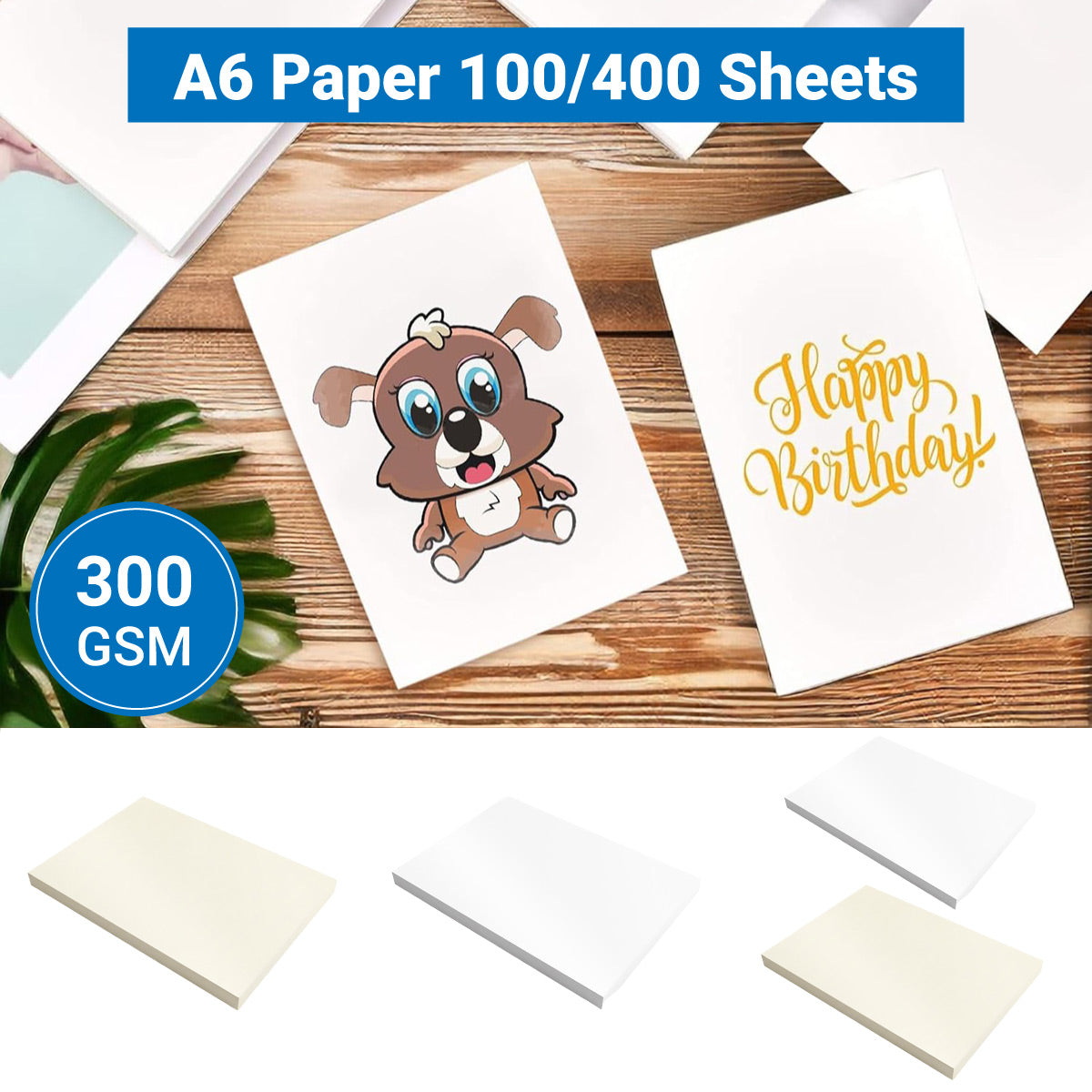 A6 Cardstock 300gsm 100/400 Sheets for Handmade Craft Projects