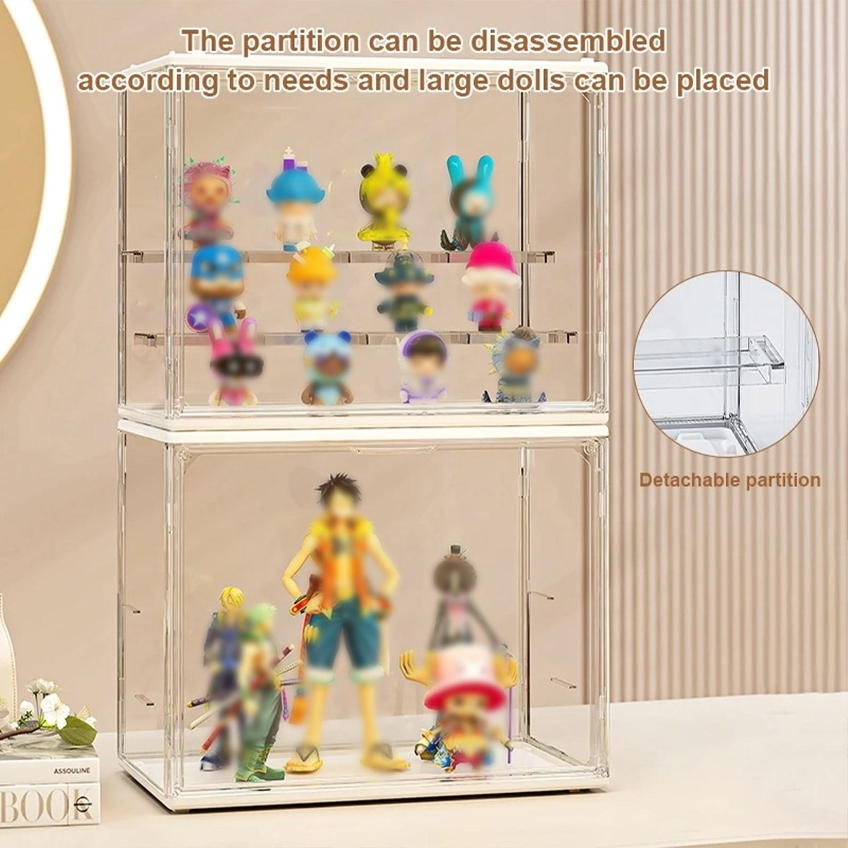 Blind Box Display Case Transparent Stackable Dustproof Organizer