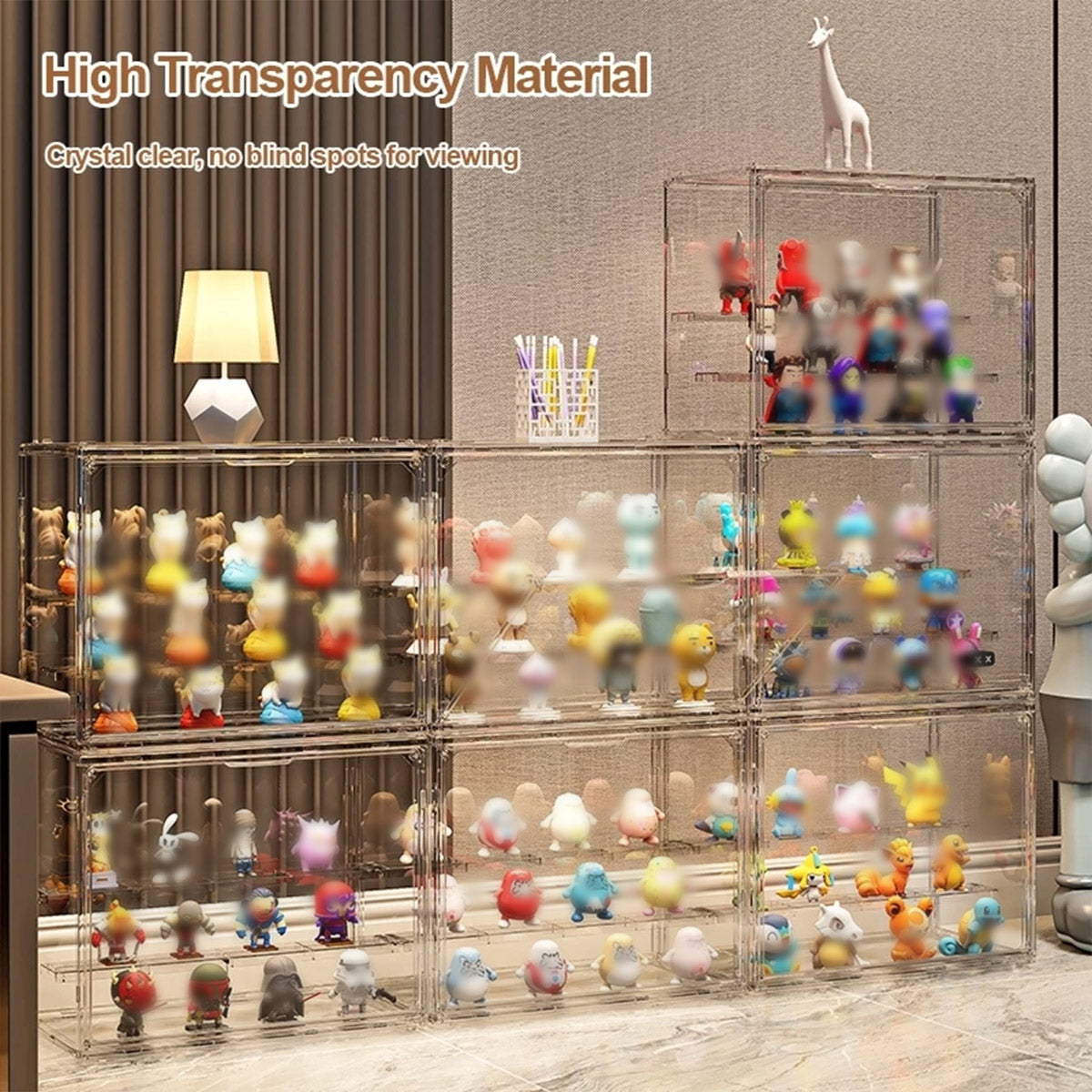 Blind Box Display Case Transparent Stackable Dustproof Organizer
