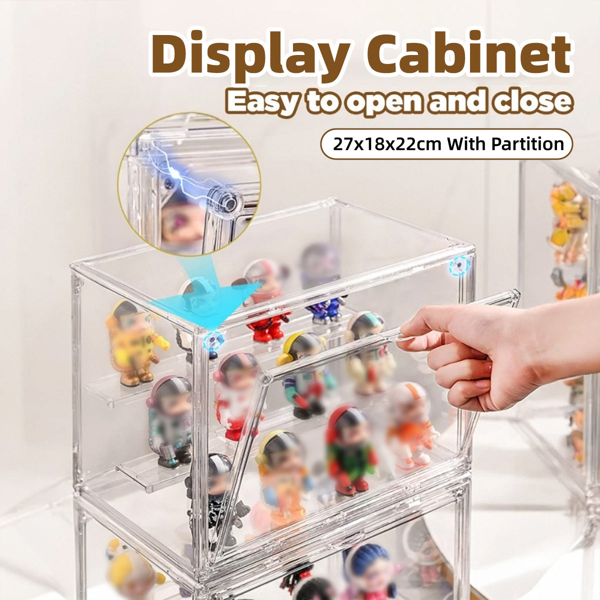 Blind Box Display Case Transparent Stackable Dustproof Organizer