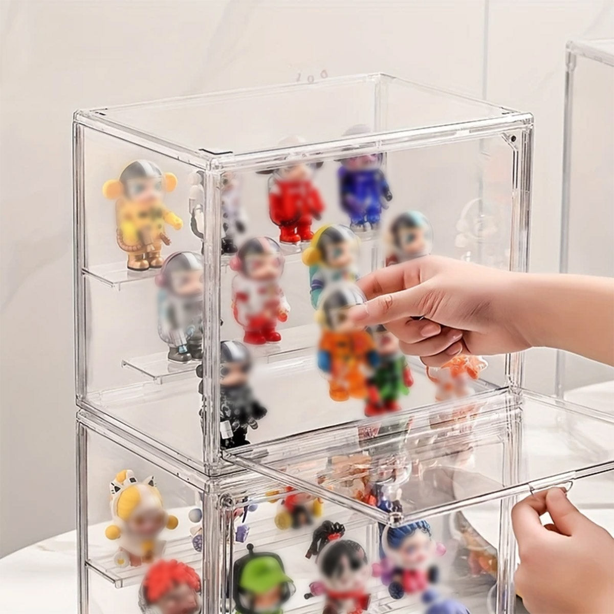 Blind Box Display Case Transparent Stackable Dustproof Organizer