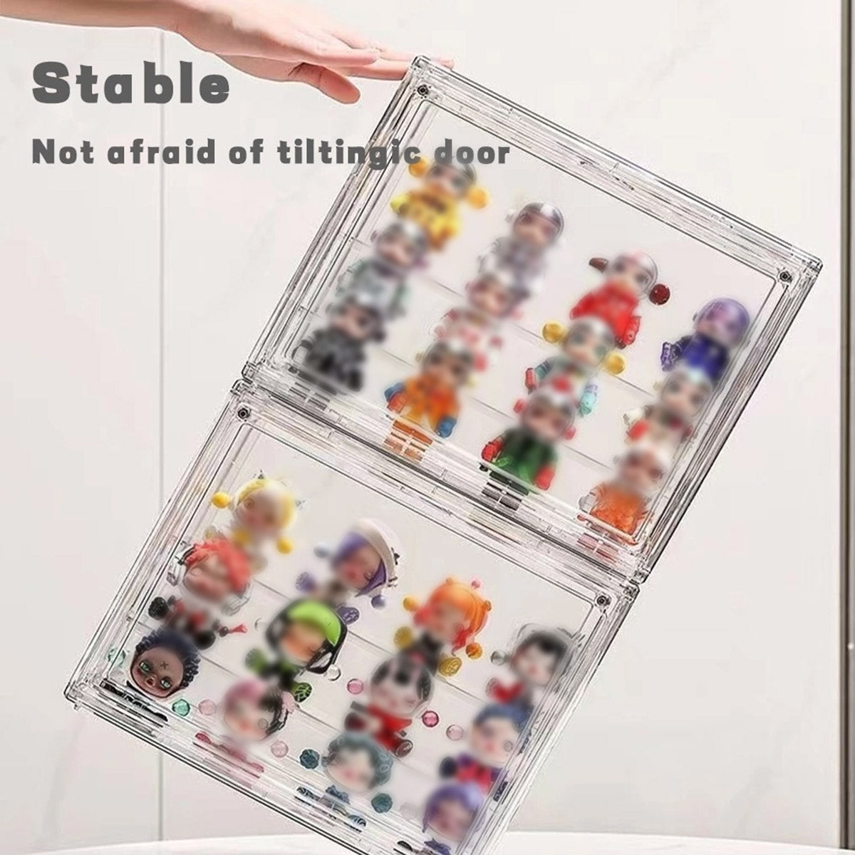 Blind Box Display Case Transparent Stackable Dustproof Organizer
