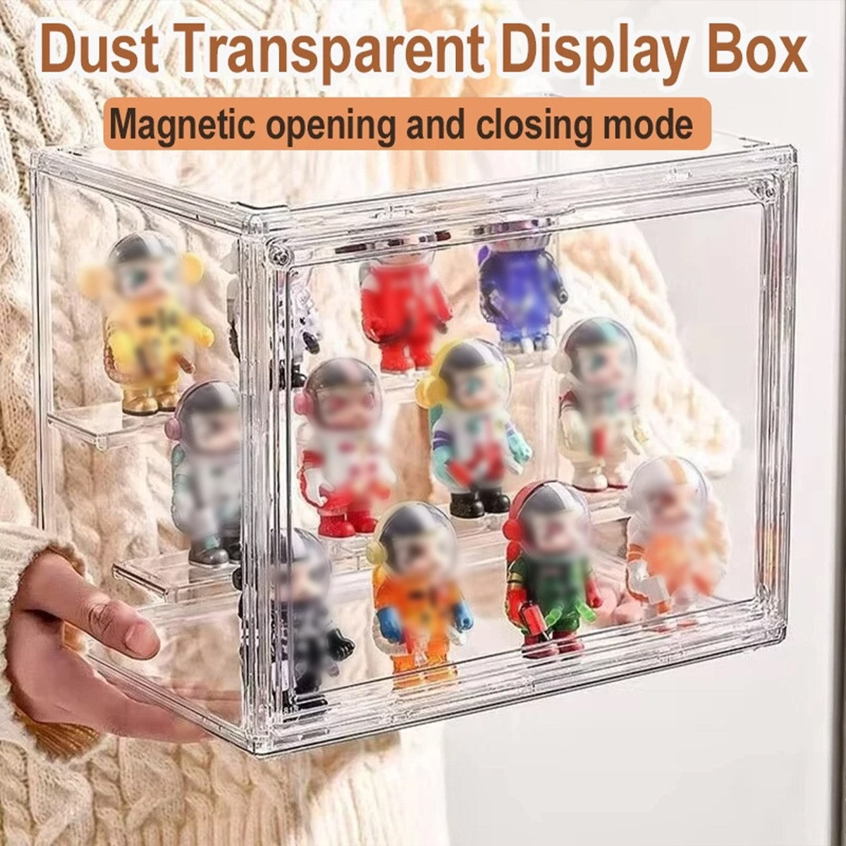 Blind Box Display Case Transparent Stackable Dustproof Organizer