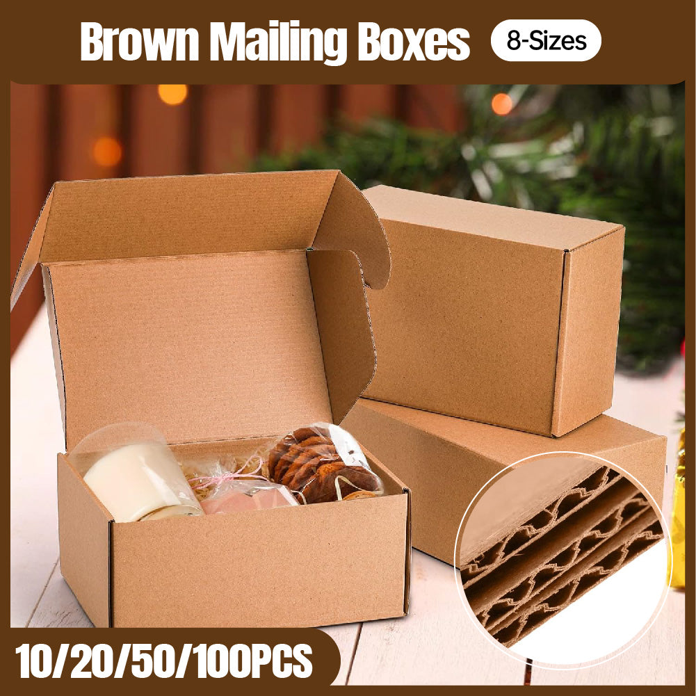 Brown Mailing Boxes Cardboard Cartons for Packing and Storage