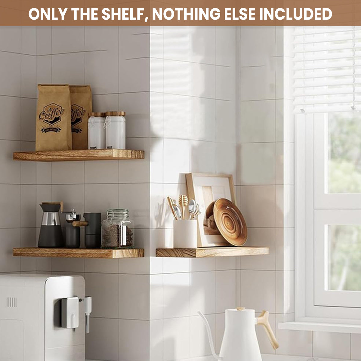 3pcs Wooden Wall Shelf Set for Home Decor