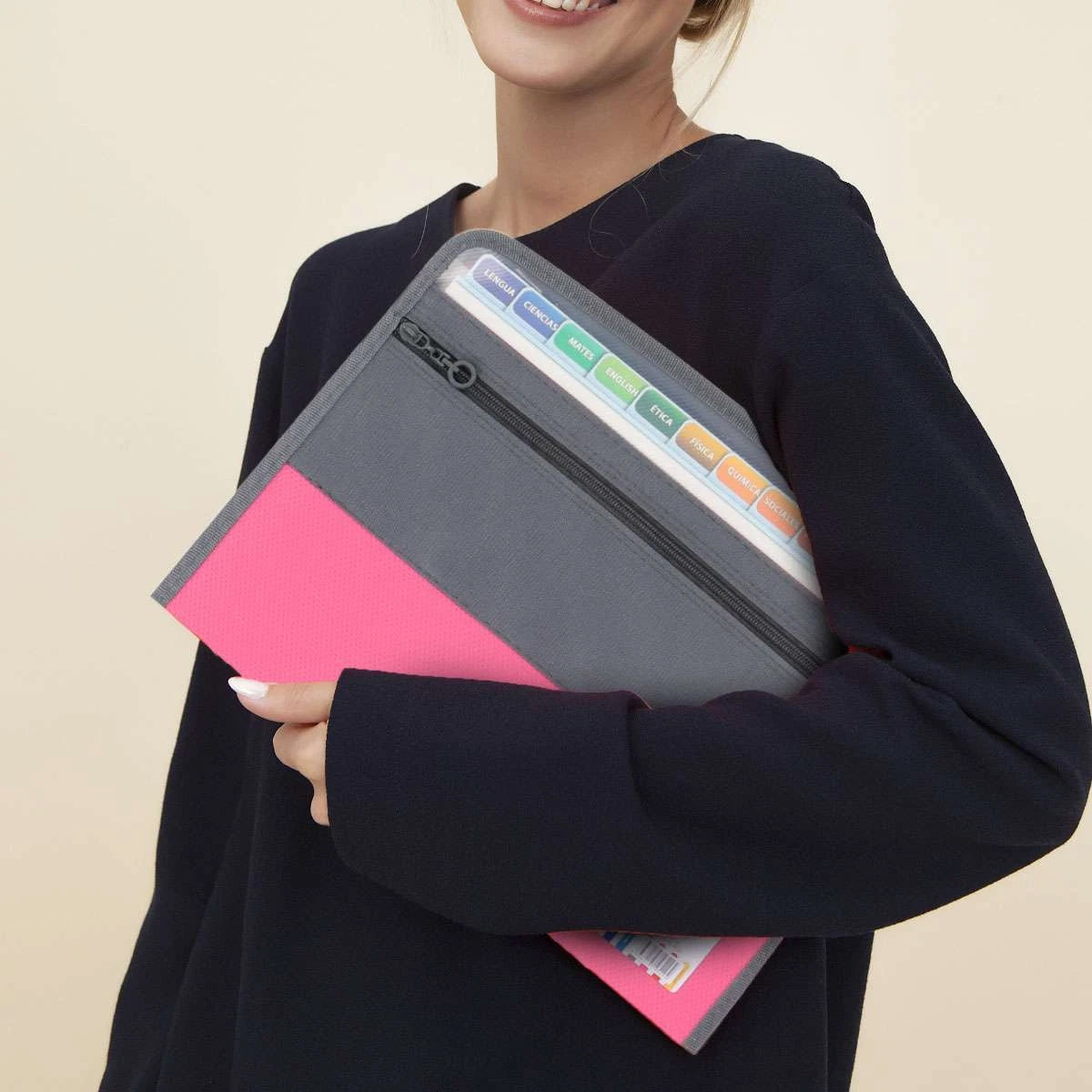 Accordion File Folder 13 Pockets Double Zipper Waterproof