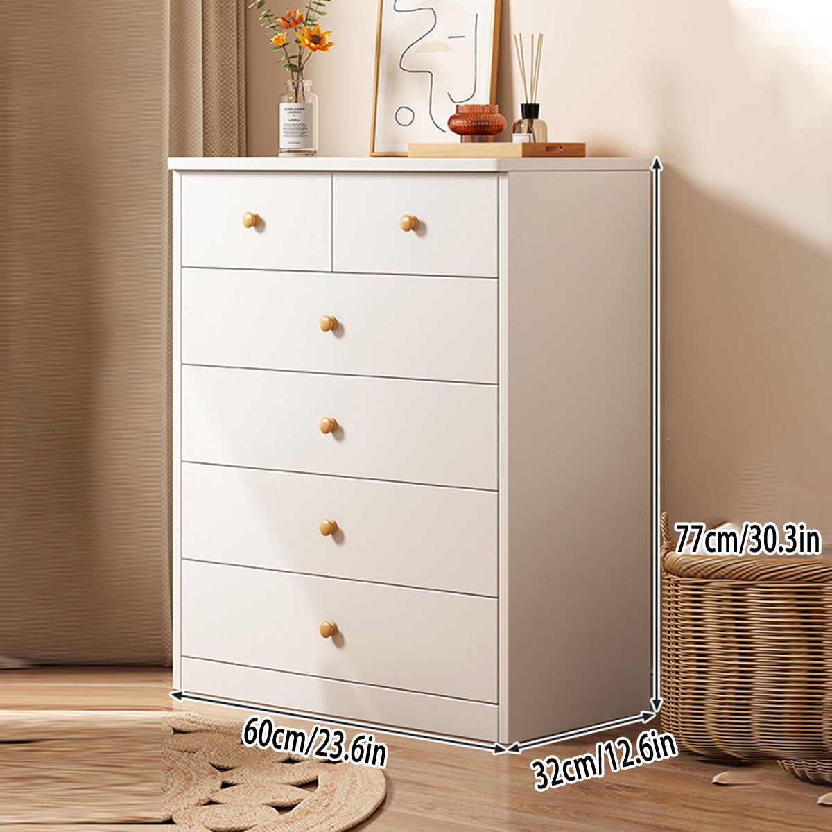 Multi-Layer Storage Cabinet with Drawers Space Saving