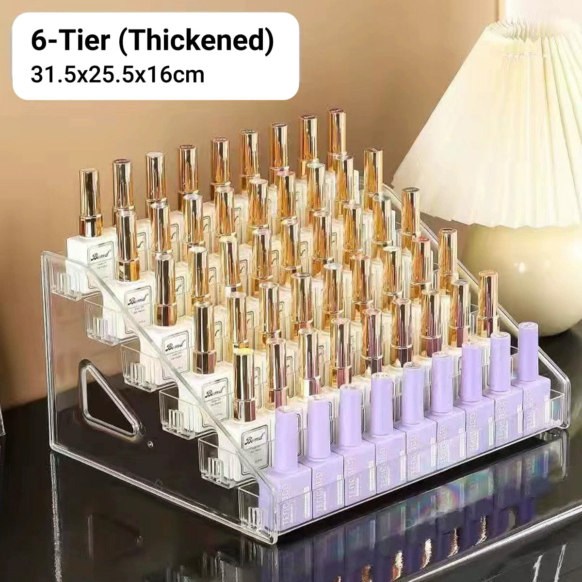 6/7 Layer Clear Acrylic Storage Rack Multi Tier Organizer Stand