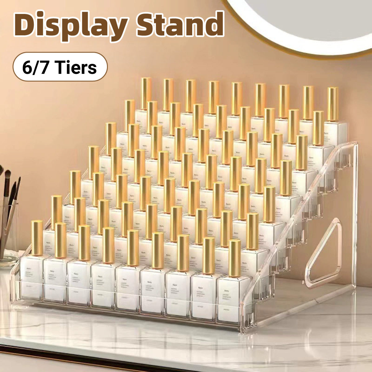 6/7 Layer Clear Acrylic Storage Rack Multi Tier Organizer Stand
