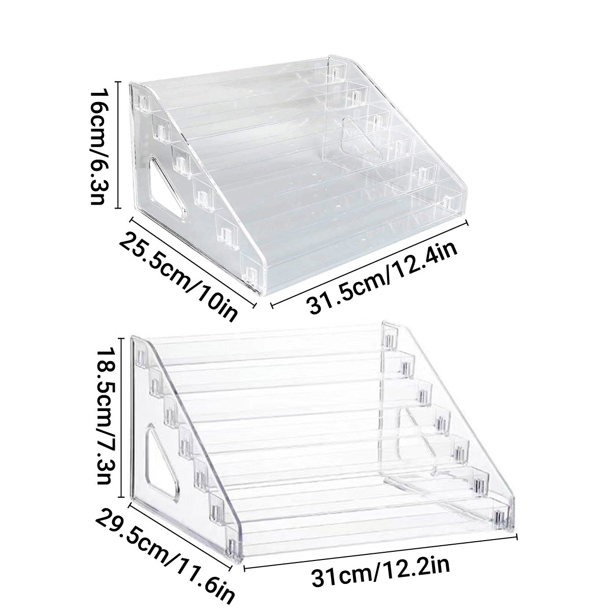 6/7 Layer Clear Acrylic Storage Rack Multi Tier Organizer Stand