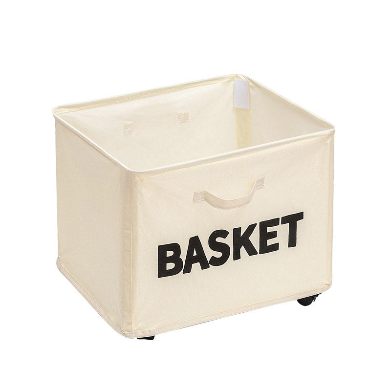 Rolling Storage Basket with Wheels Collapsible Oxford Fabric
