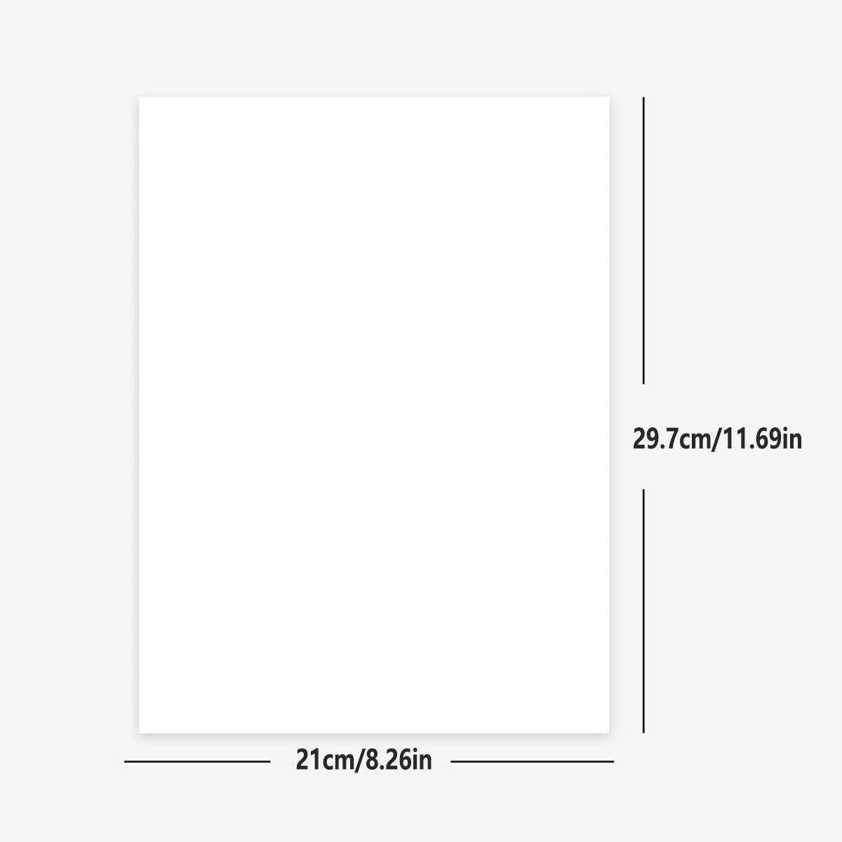 100 Pcs A4 White Card Sheets 200gsm Smooth Wood Pulp