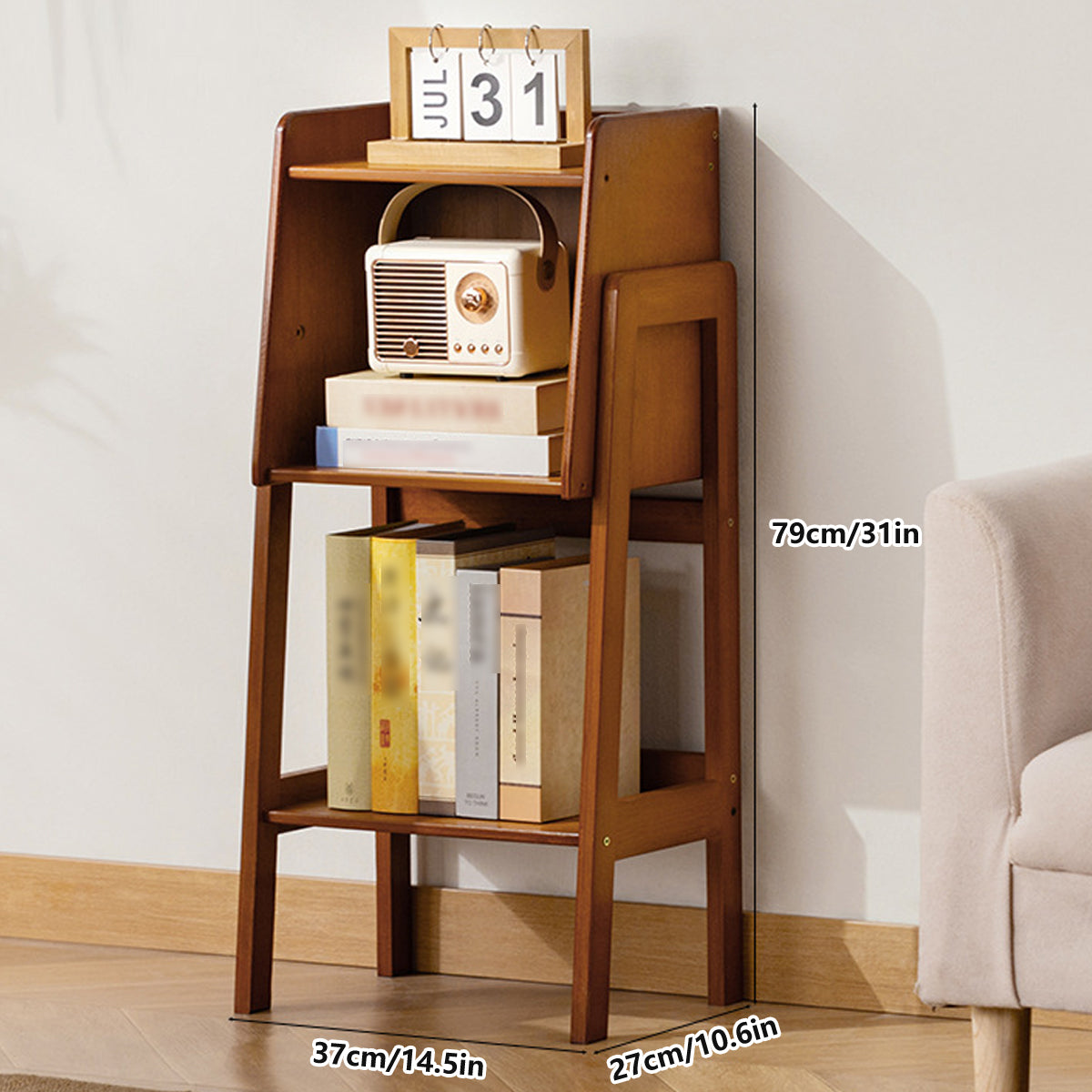 Simple Floor Standing Bookshelf Bamboo Storage Bookcase