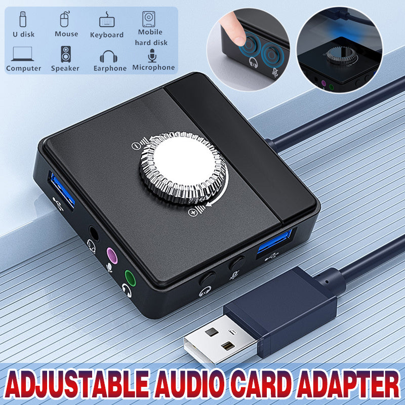 USB External Sound Card with Volume and Mute