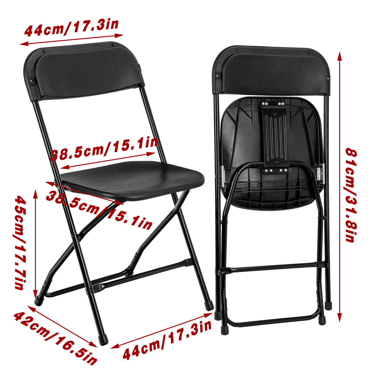 Plastic Folding Chair with Backrest for Office Meeting Training