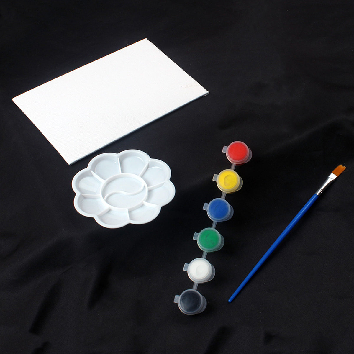 10 Sets Mini Easel DIY Art Kit with Canvas and Brushes