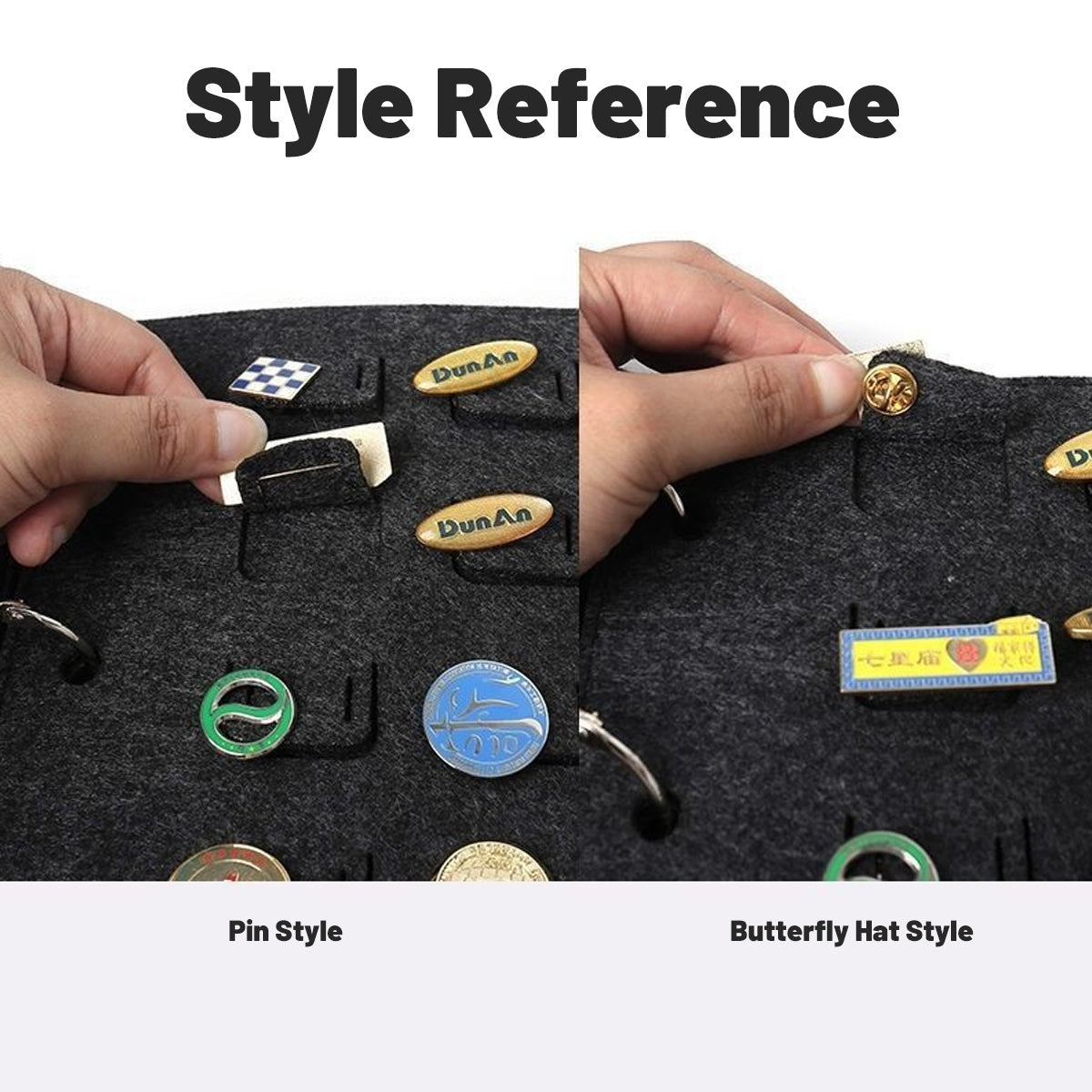Felt Storage Book Loose-Leaf Folder for Badge Brooches