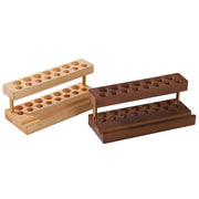 Wooden Desktop Organiser Pen Holders and Phone Stand Brass