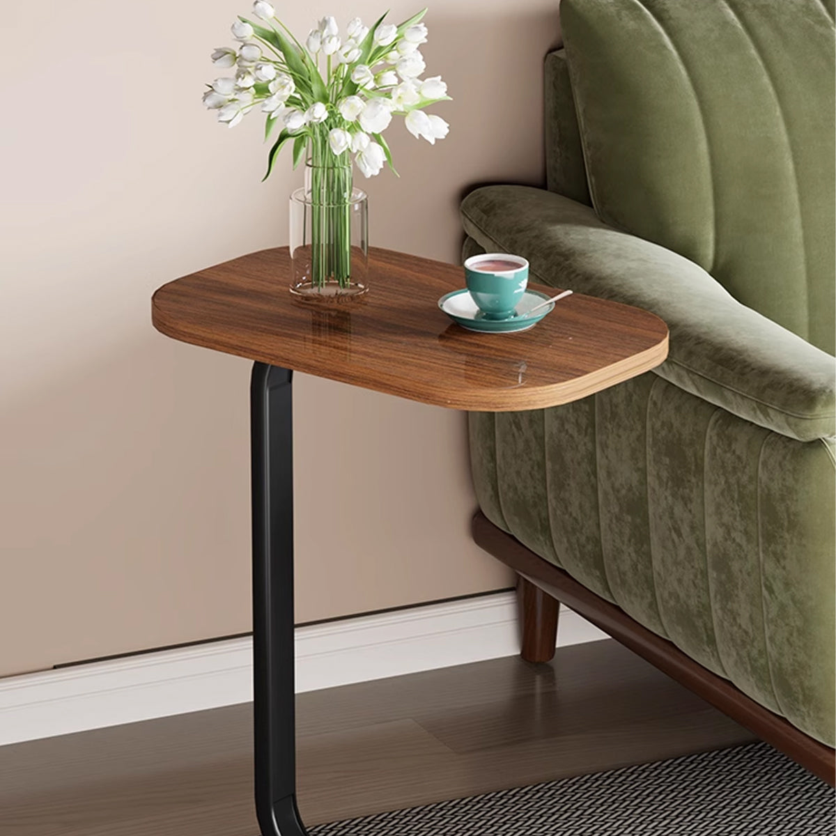 Small C-Shaped Side Table Sofa Bed Laptop Stand