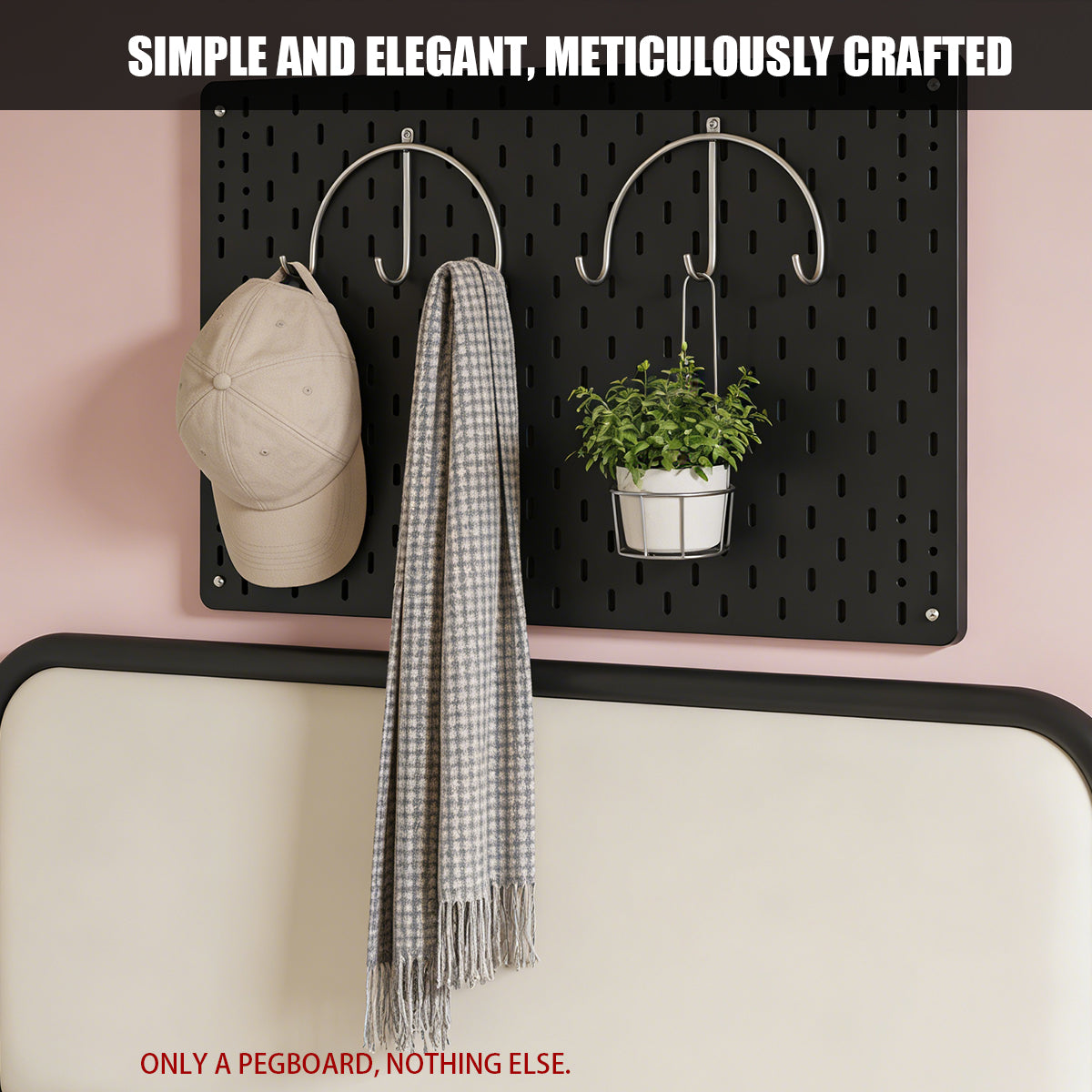 Acrylic Pegboard Wall Shelf for Home and Office