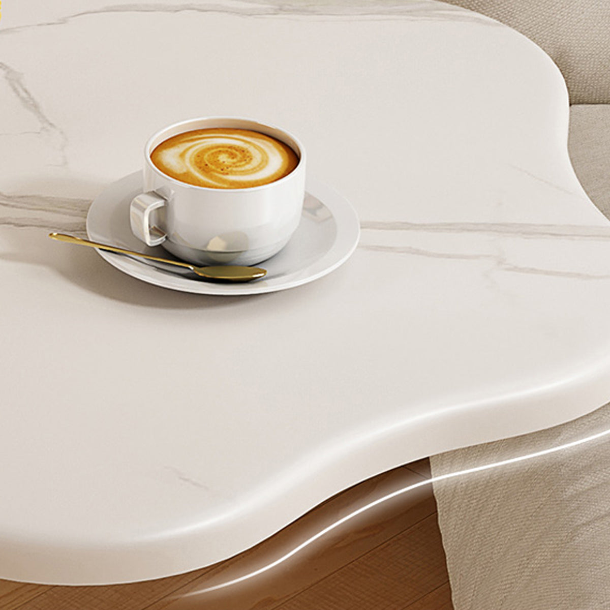 White Side Table with Storage Shelf for Home Office Use