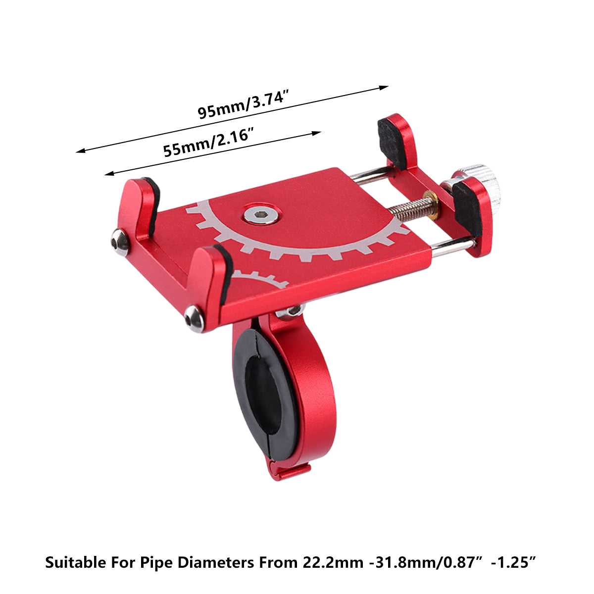 Aluminum Bicycle Phone Mount with Adjustable Clamp