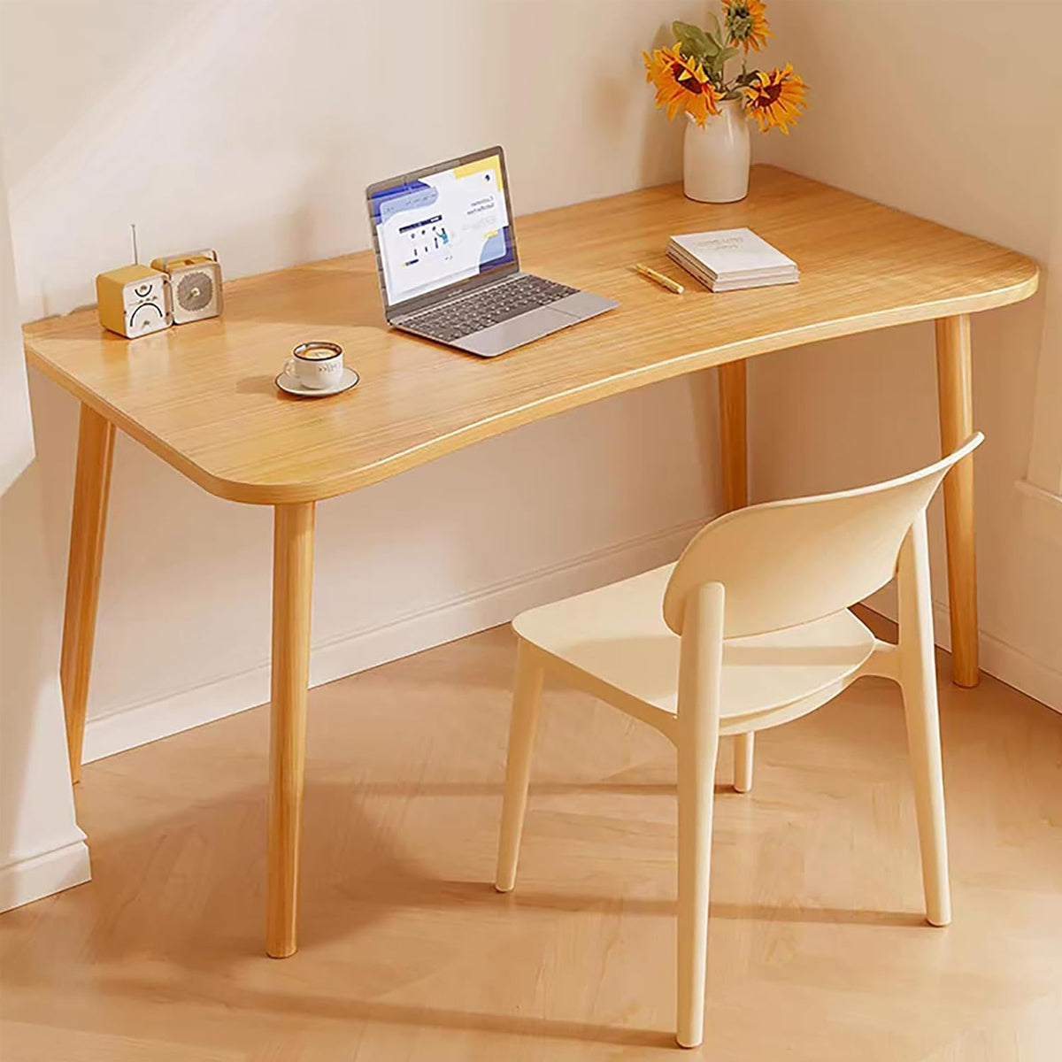 Simple Rectangular Computer Desk Home Office Study Desk 80 × 40 cm