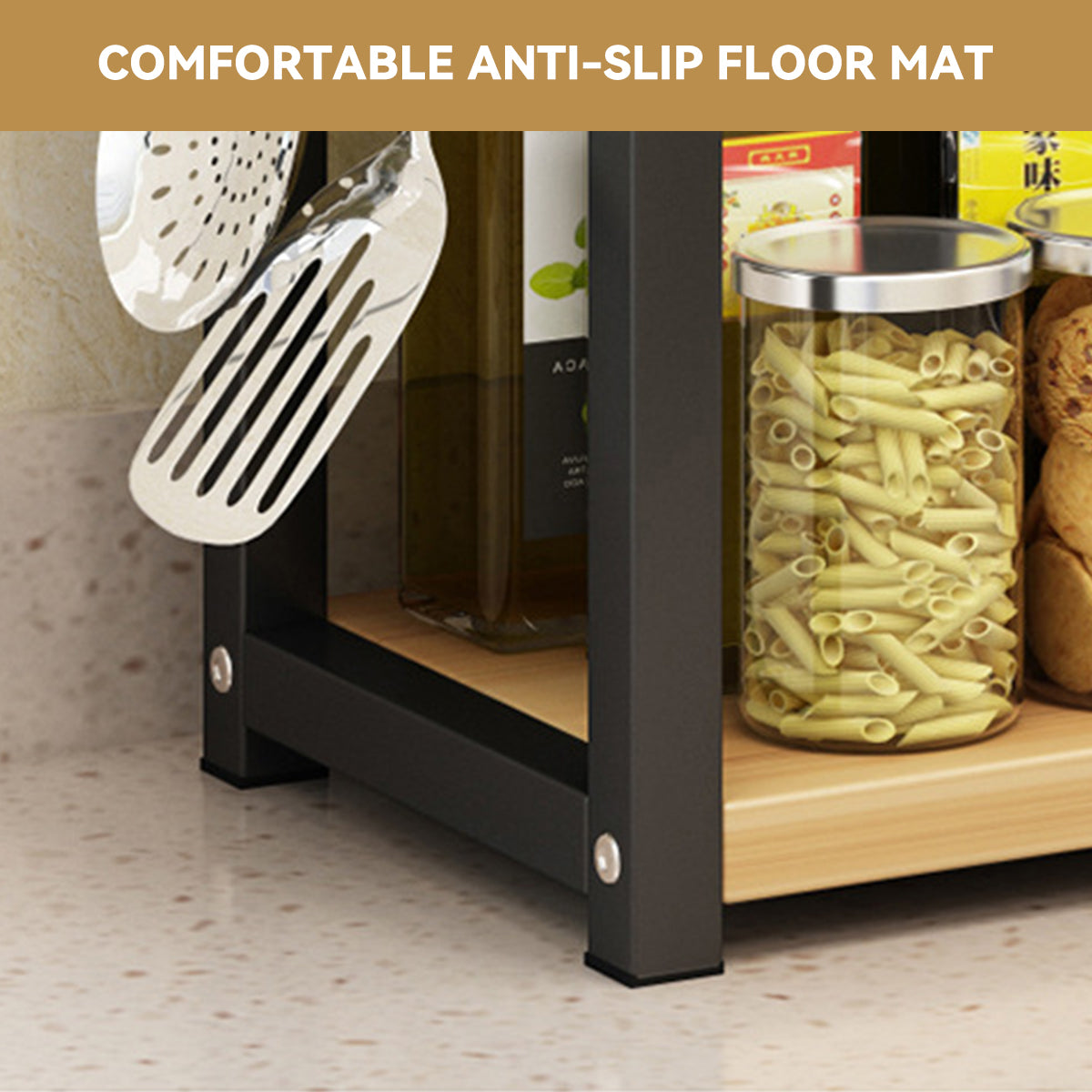 2-Tier Kitchen Storage Rack Countertop Organization