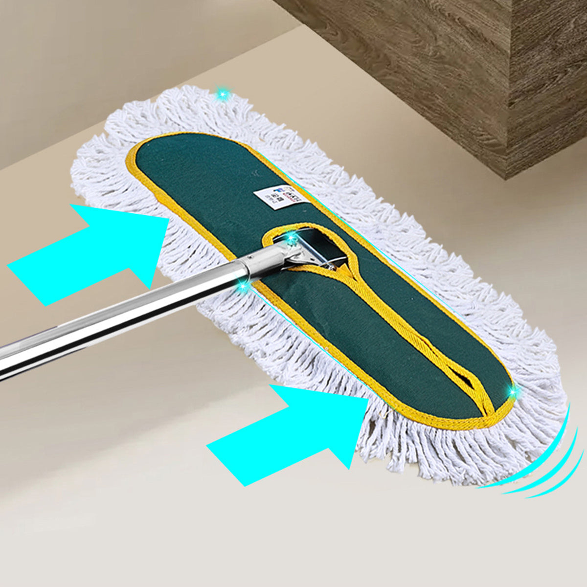 Extra Long Flat Mop with 180 Rotating Handle