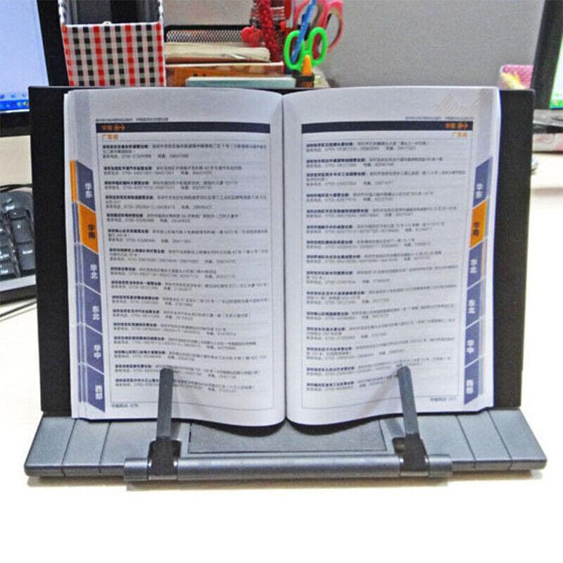 Portable Steel Book Stand with 7-Angle Tilt Fold-Flat Base