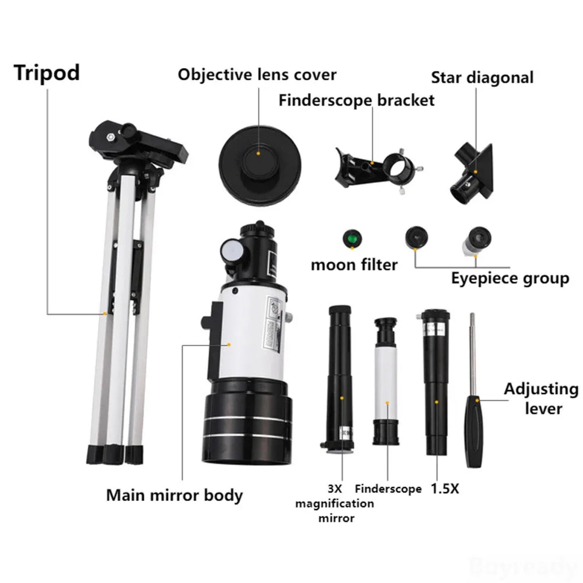 150x Astronomical Telescope with Tripod for Moon Viewing