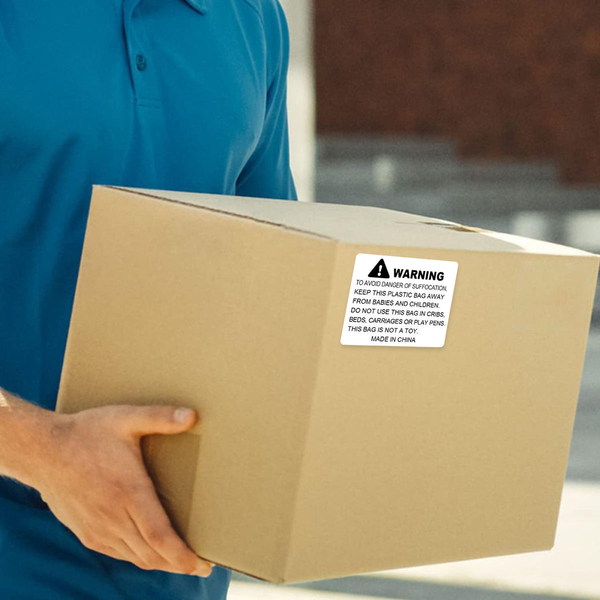 Anti-Choking Warning Labels for Plastic Bags