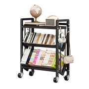 3-Tier Steel Storage Rack Bookshelf Rolling Mobile Home Organizer