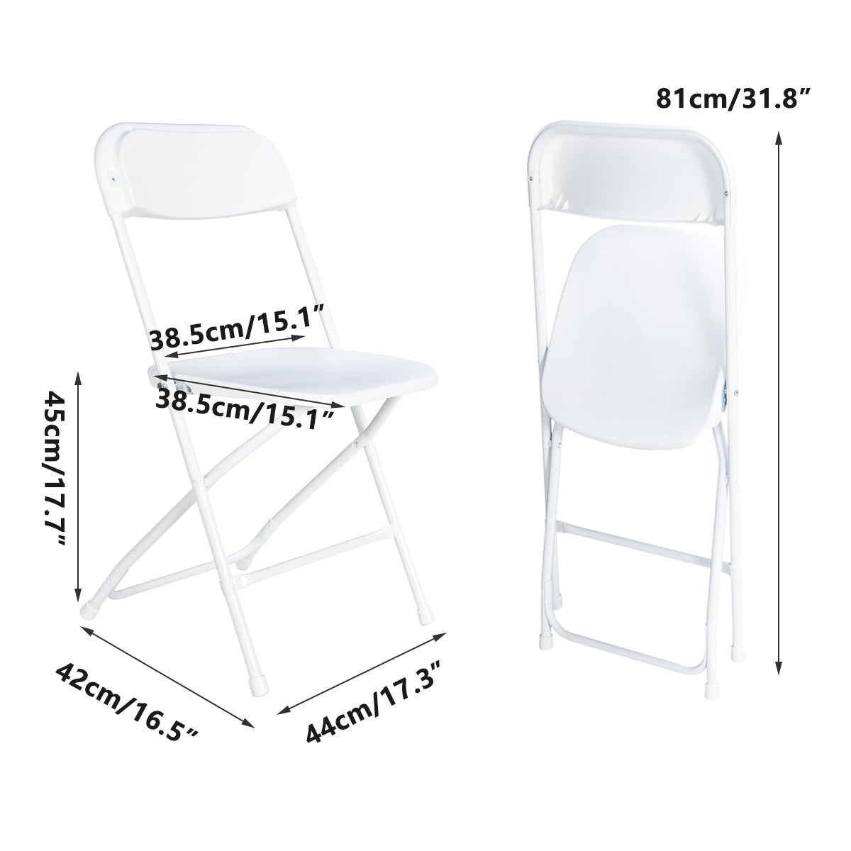 Plastic Folding Chair with Backrest for Office Meeting Training