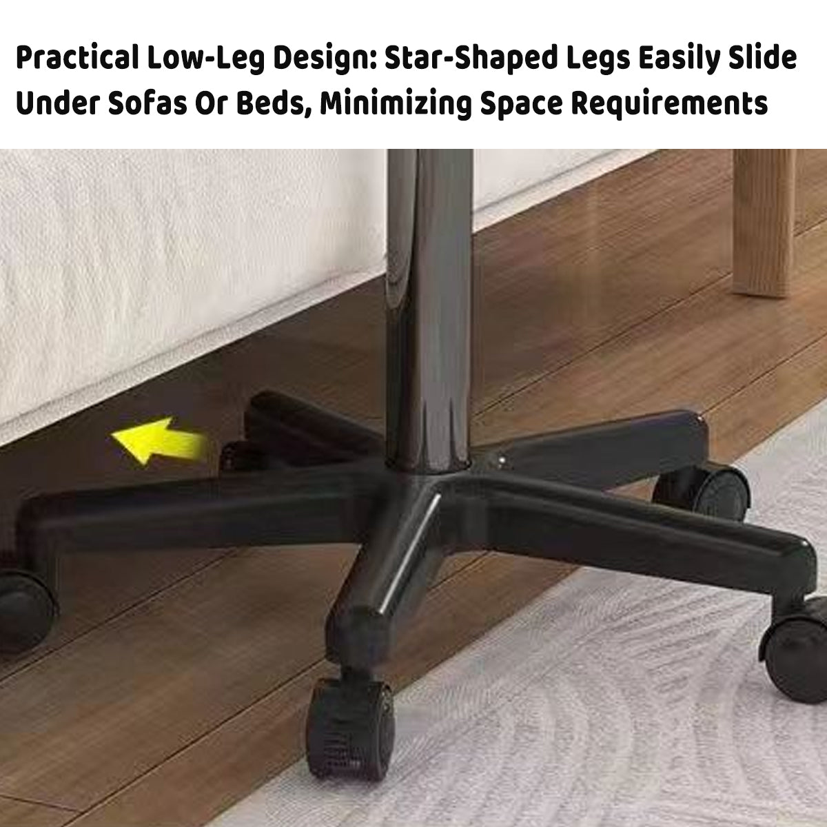 Mobile Height Adjustable Table with Wheels for Home Office Work