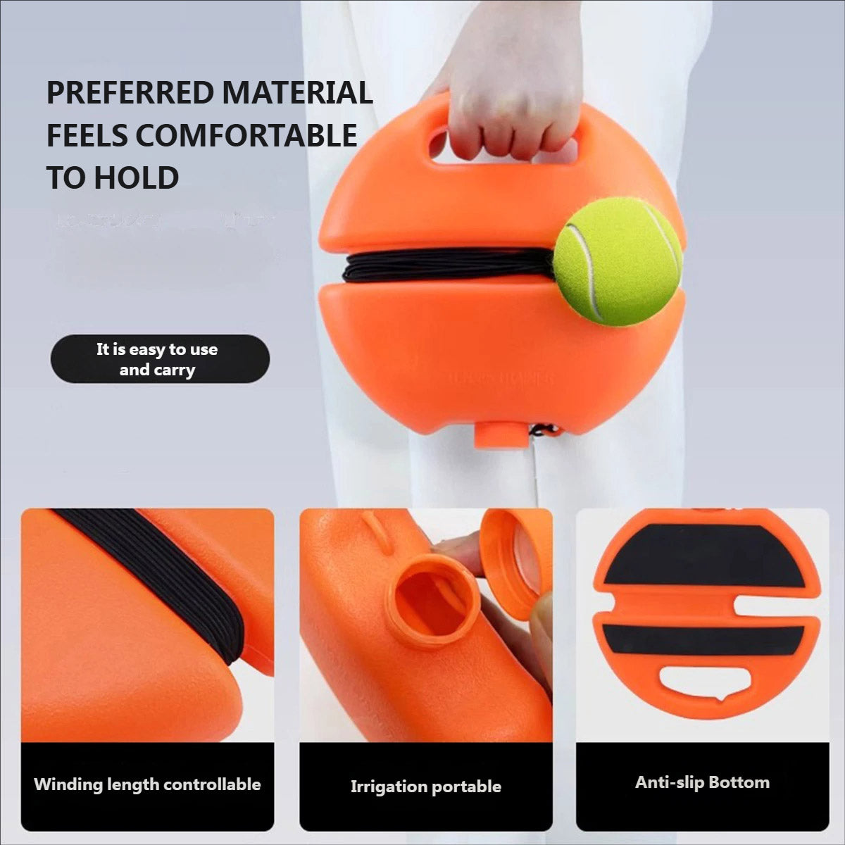 Tennis Trainer Rebound Ball with Elastic Cord Base