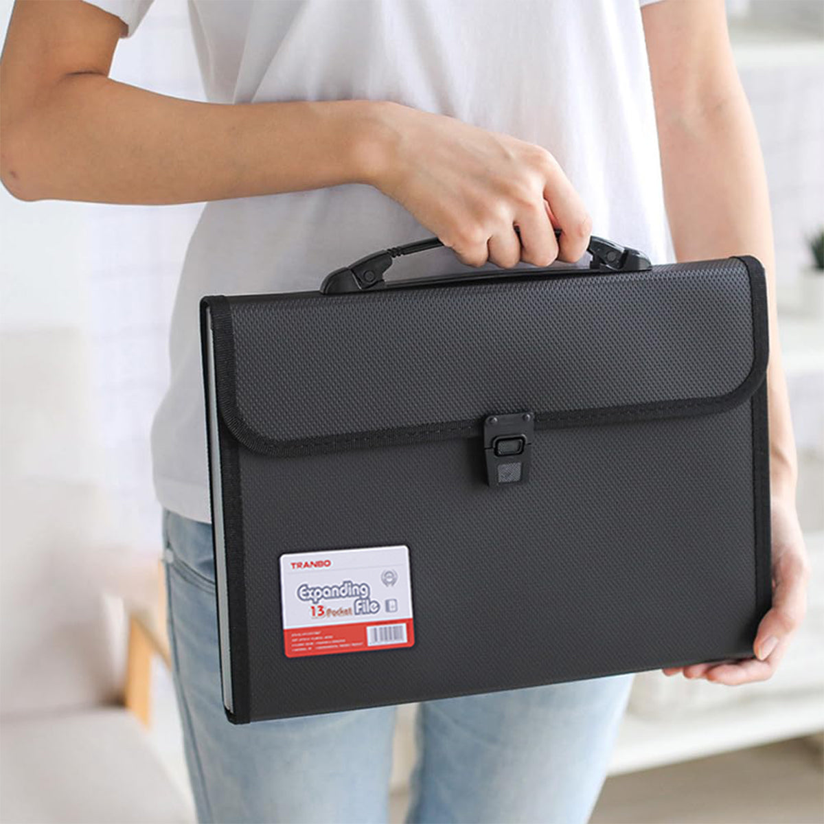13 Layer File Bag Organizer Portable Handheld Document Case