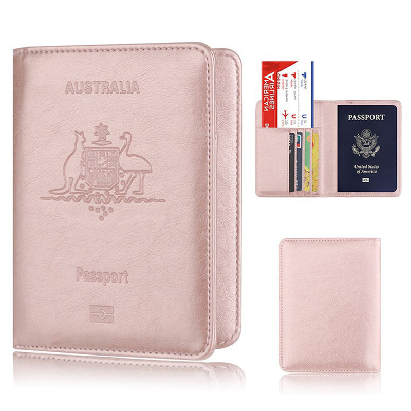 Slim Synthetic Leather RFID Passport Wallet