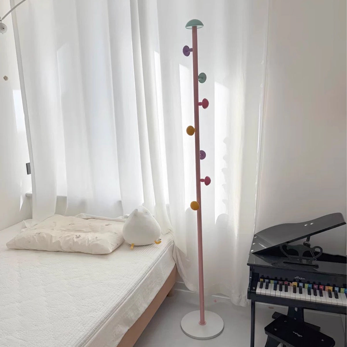 Kids Floor Coat Rack with Mushroom Hooks Bedroom