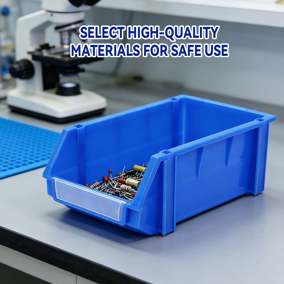 2pcs Slanted PE Storage Box with Label Clip