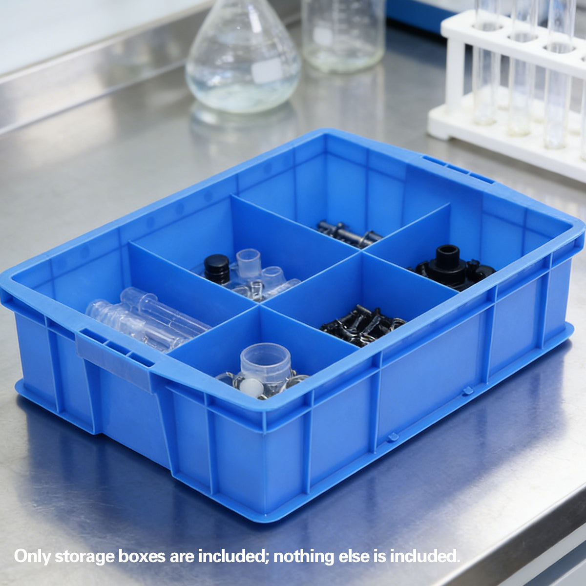 Plastic Storage Box with 3 or 6 Compartments