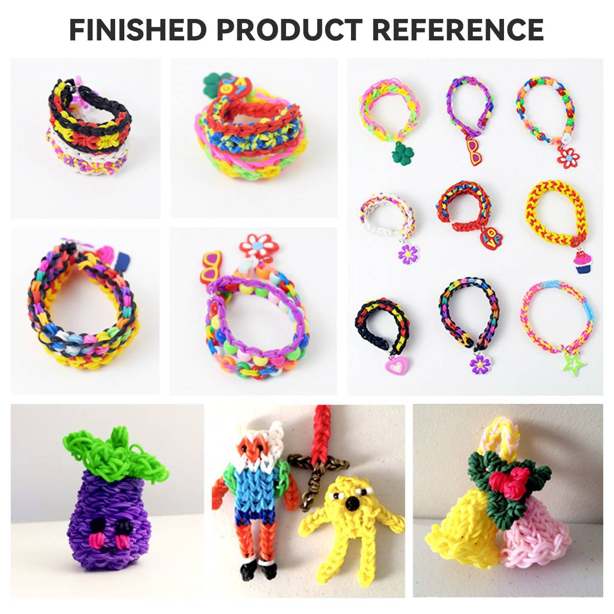 15000 Pcs Rainbow Rubber Bands with Storage Case