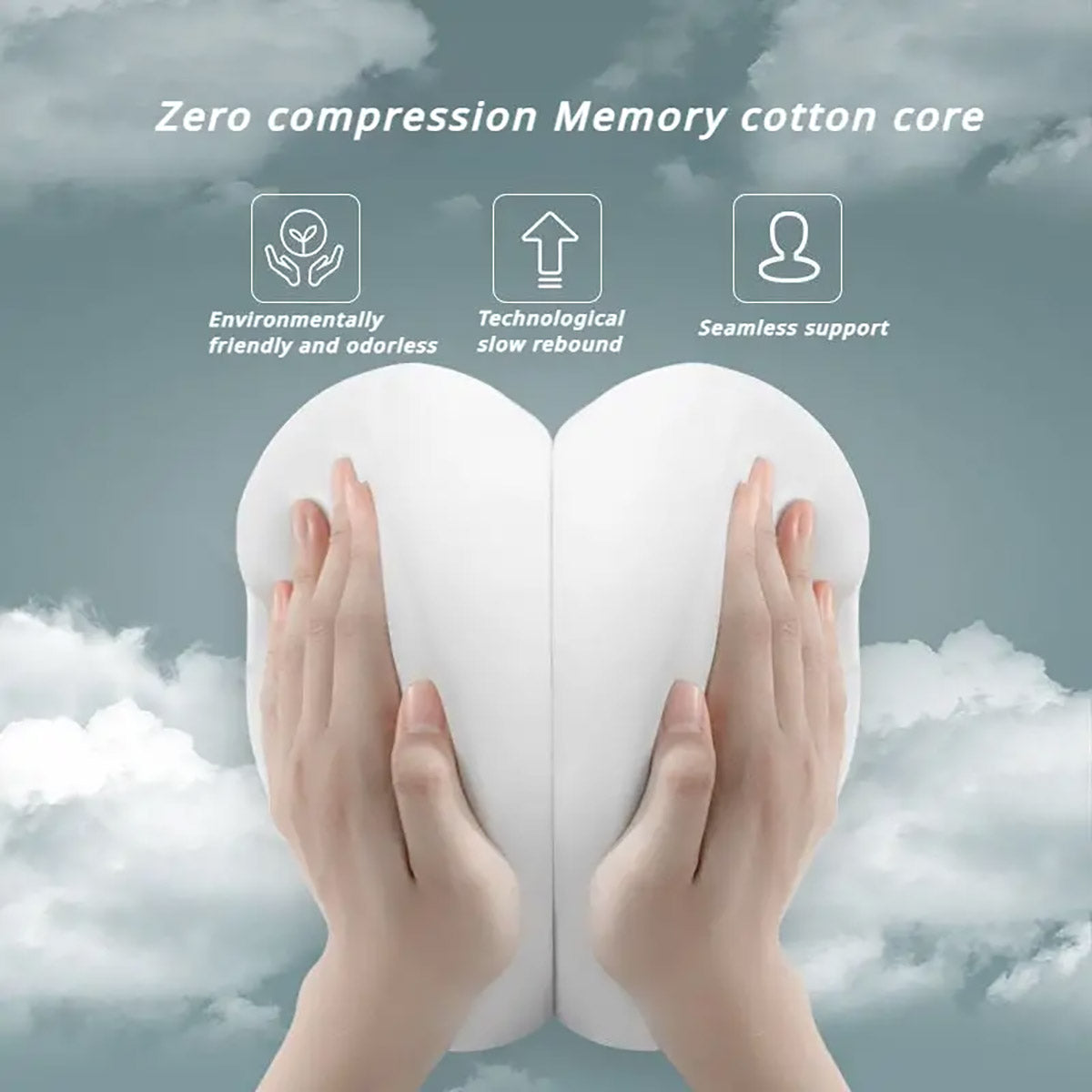 Lumbar Support Cushion Memory Foam Back Pillow for Office Chair