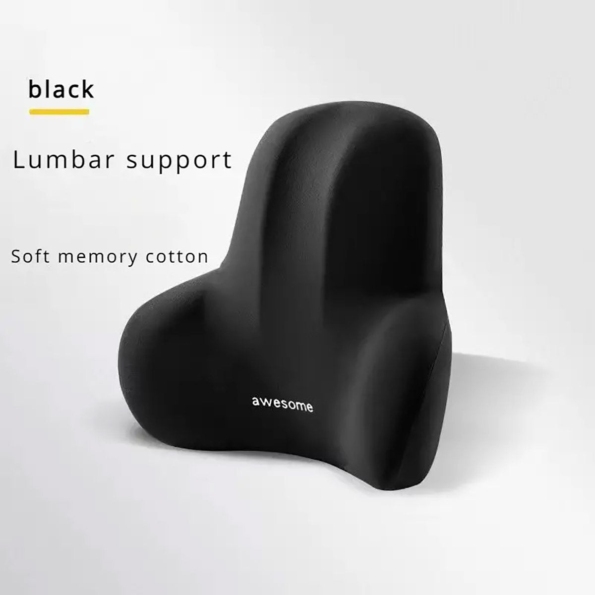 Lumbar Support Cushion Memory Foam Back Pillow for Office Chair