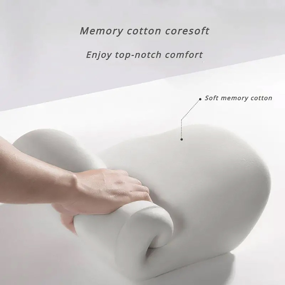Lumbar Support Cushion Memory Foam Back Pillow for Office Chair
