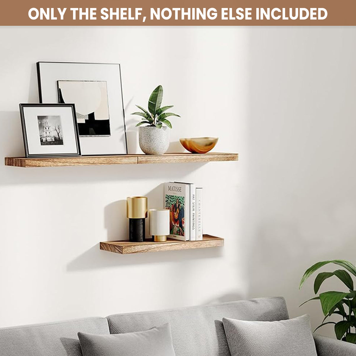 3pcs Wooden Wall Shelf Set for Home Decor