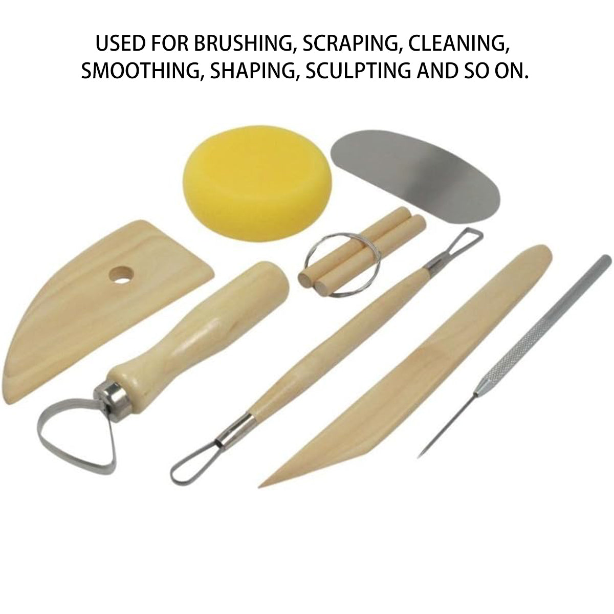 8 Pcs Pottery Sculpting Tool Set for Art Craft Use