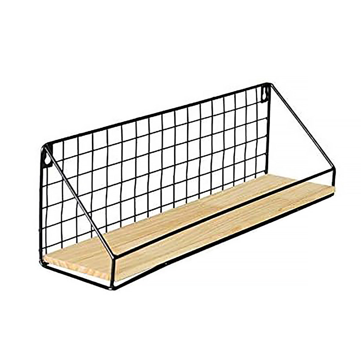 Wall Mounted Iron Storage Rack with Hooks and Tissue Holder