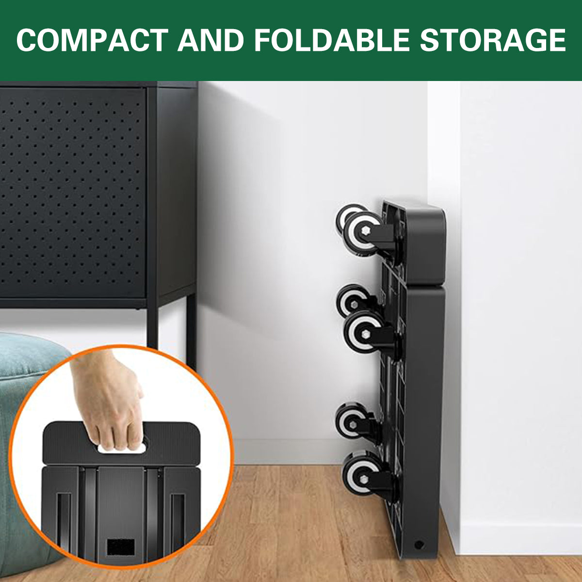 Foldable Flatbed Cart Heavy Duty Transport Trolley 200KG