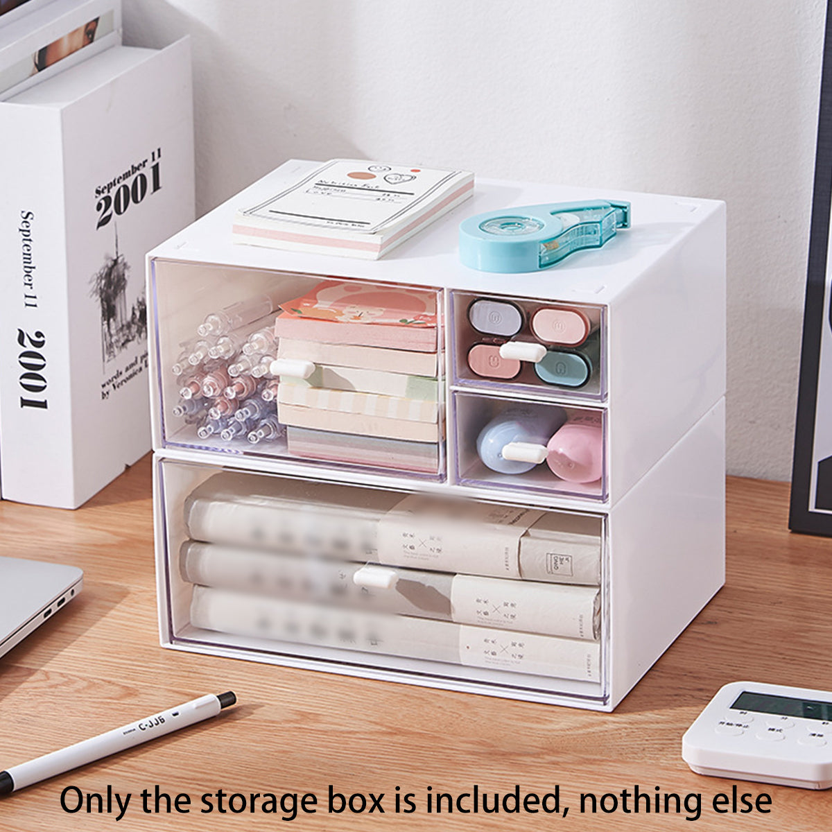 Clear Drawer Storage Box Desktop Organizer